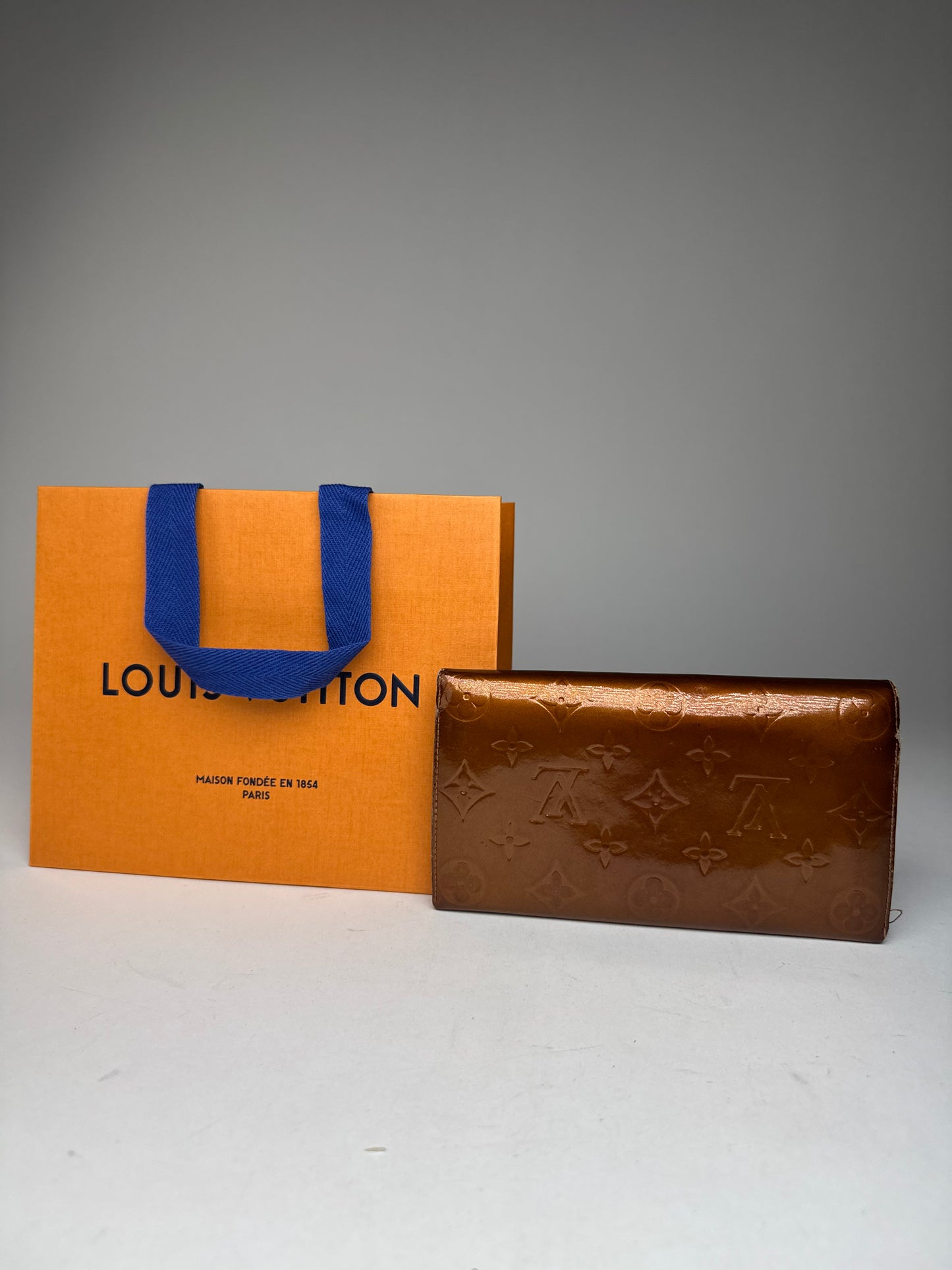 Vintage Louis Vuitton Vernis Leather Wallet Brown