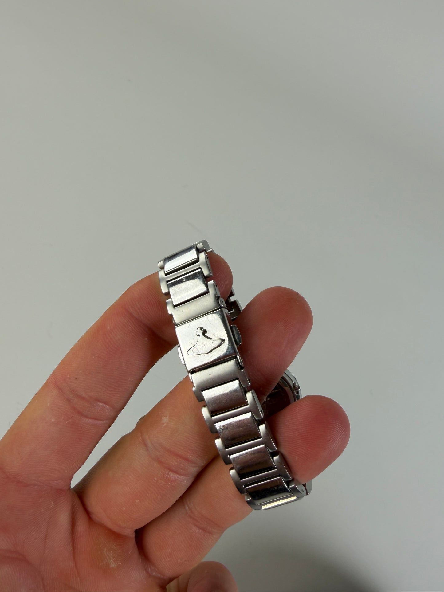 Vintage Vivienne Westwood Stainless Steel Bracelet Watch Silver