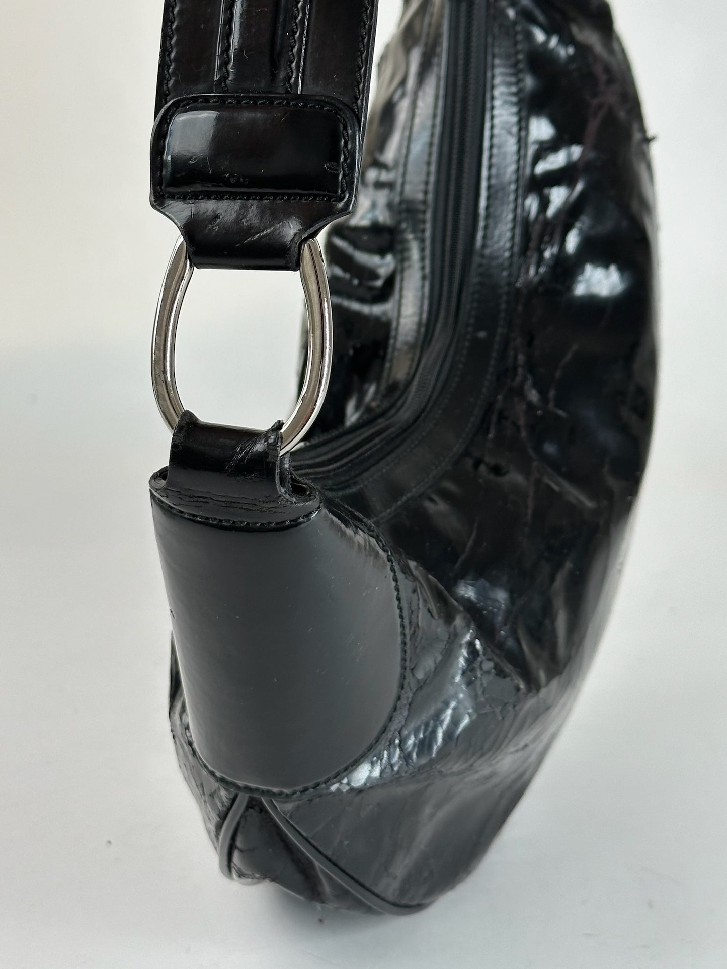 Vintage Gucci Patent Leather Bag Black
