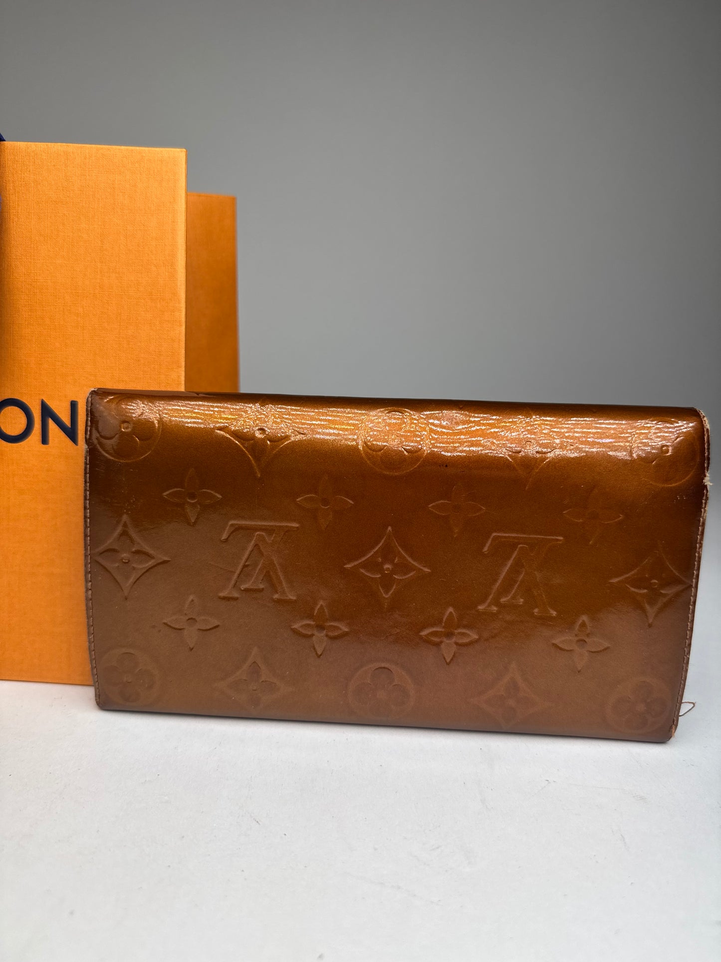Vintage Louis Vuitton Vernis Leather Wallet Brown