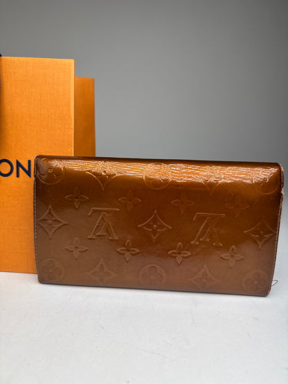 Vintage Louis Vuitton Vernis Leather Wallet Brown