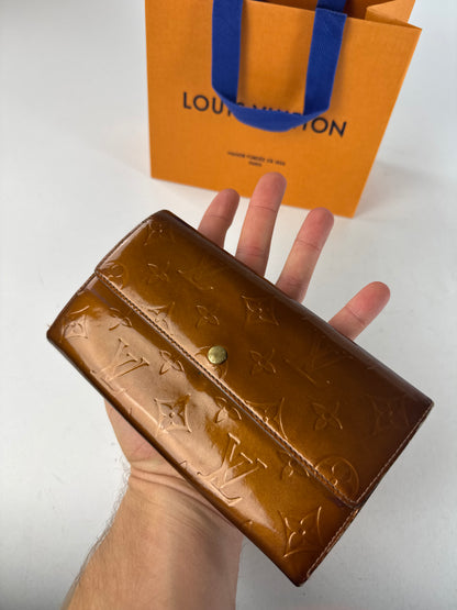 Vintage Louis Vuitton Vernis Leather Wallet Brown