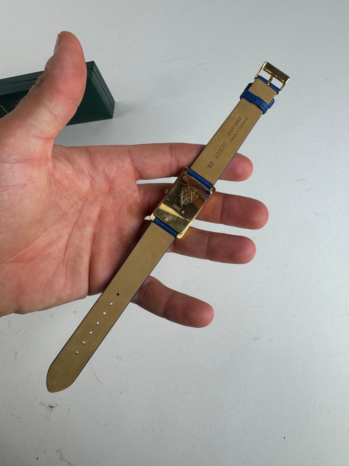 Montre Gucci Vintage Bleu Or