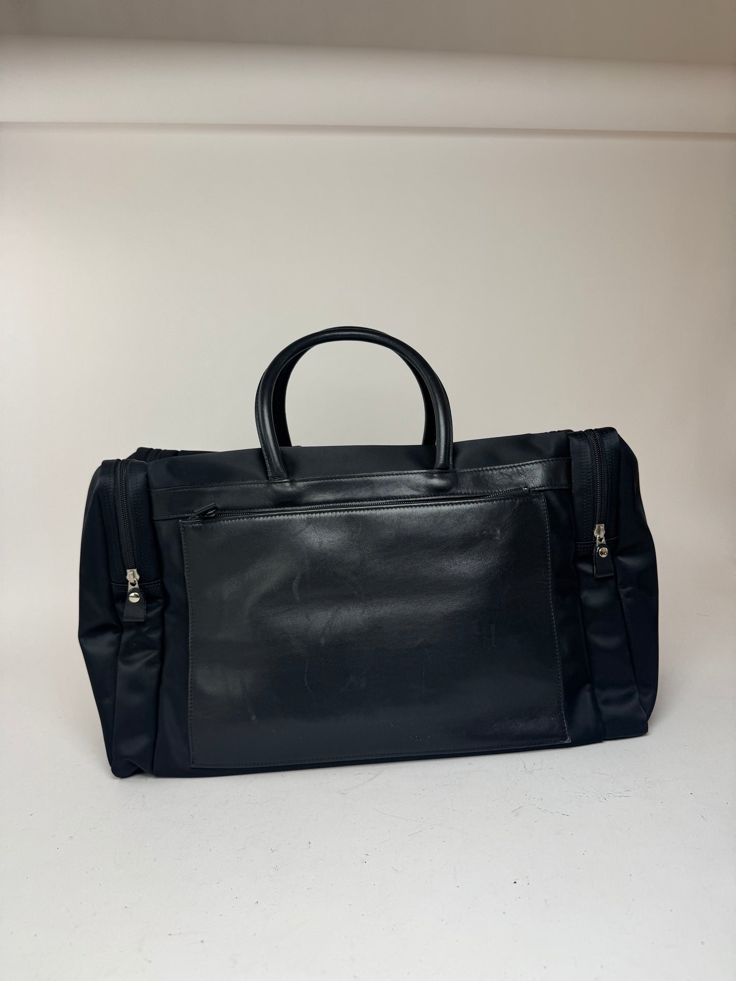 Sac de sport vintage Issey Miyake en cuir polyester noir