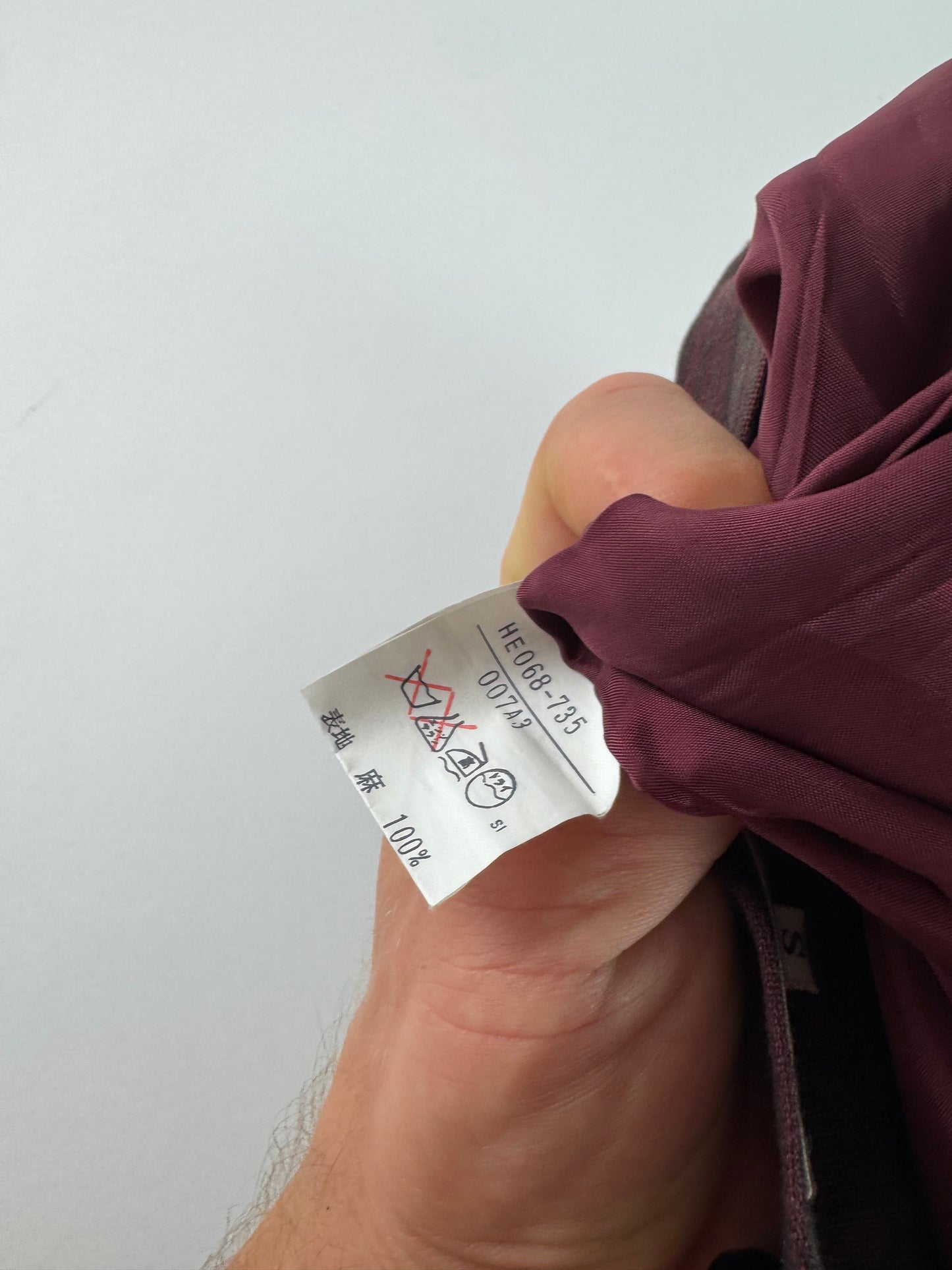 Vintage Yves Saint Laurent Canvas Checked Skirt burgundy Green 36/S