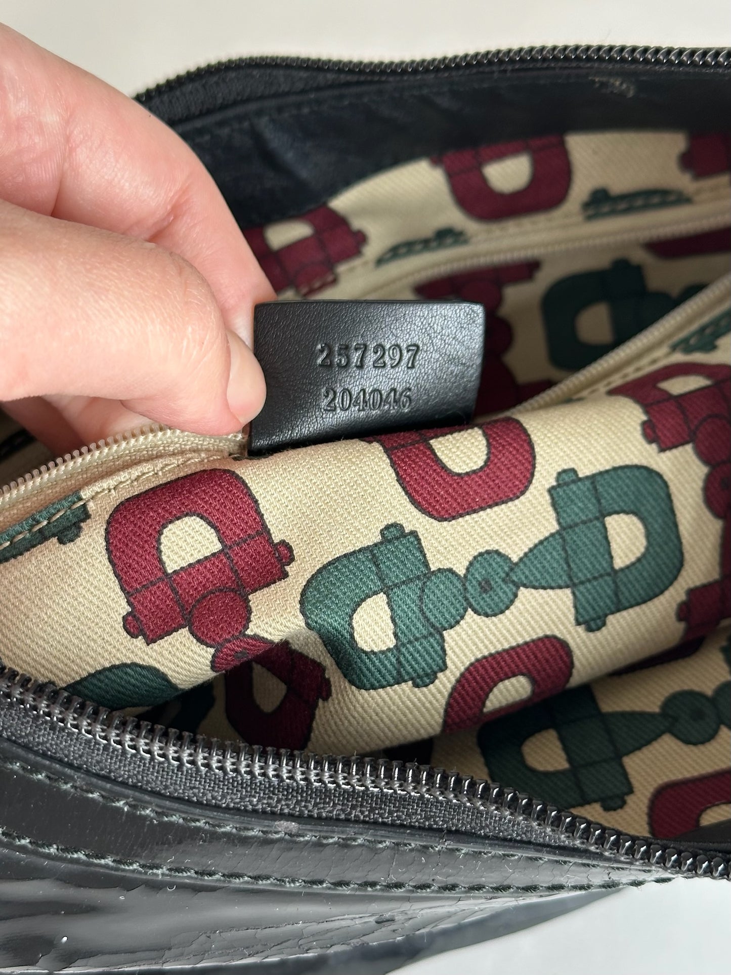 Vintage Gucci Patent Leather Bag Black