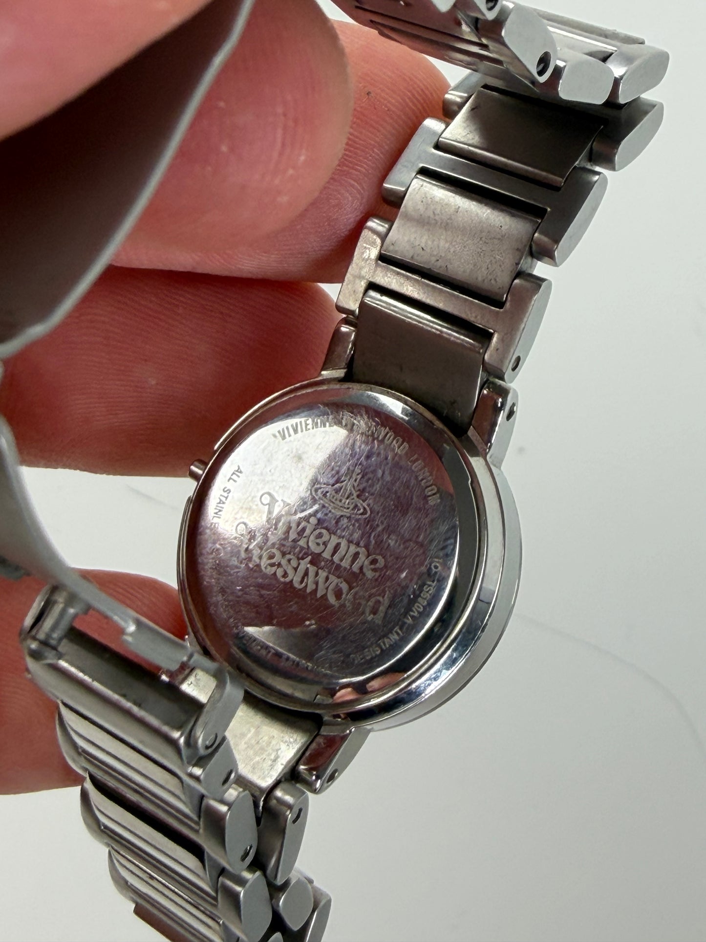 Vintage Vivienne Westwood Stainless Steel Bracelet Watch Silver