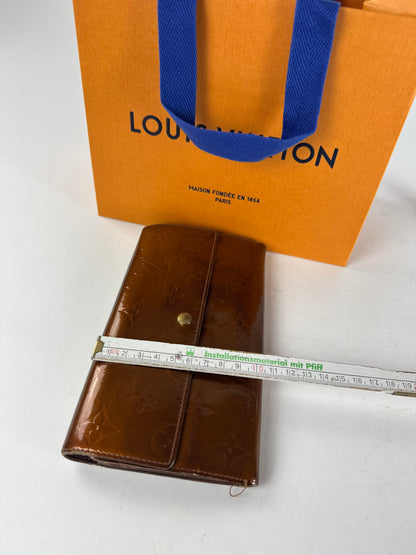 Vintage Louis Vuitton Vernis Leather Wallet Brown