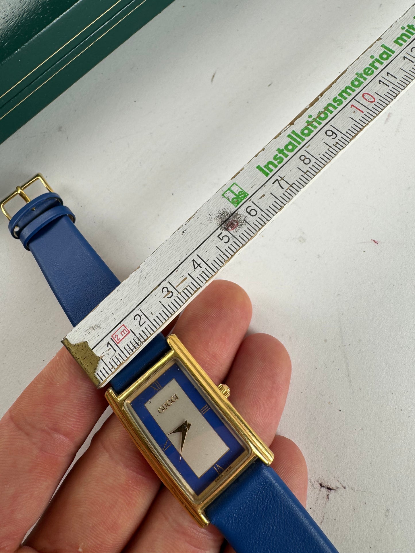 Montre Gucci Vintage Bleu Or