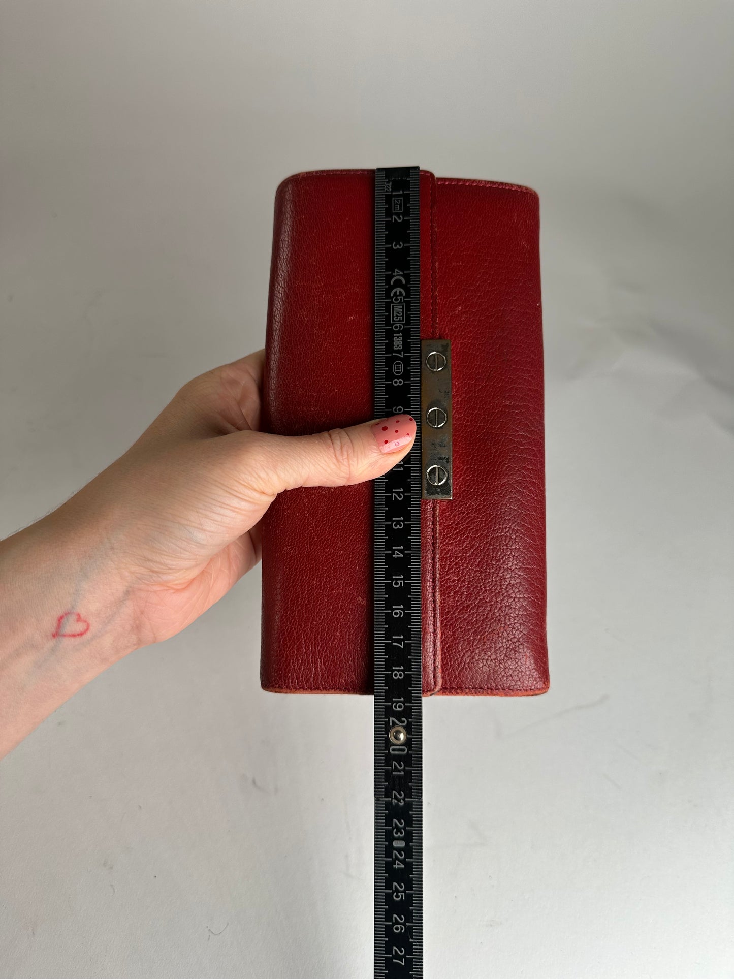 Vintage Cartier Leather Wallet Red