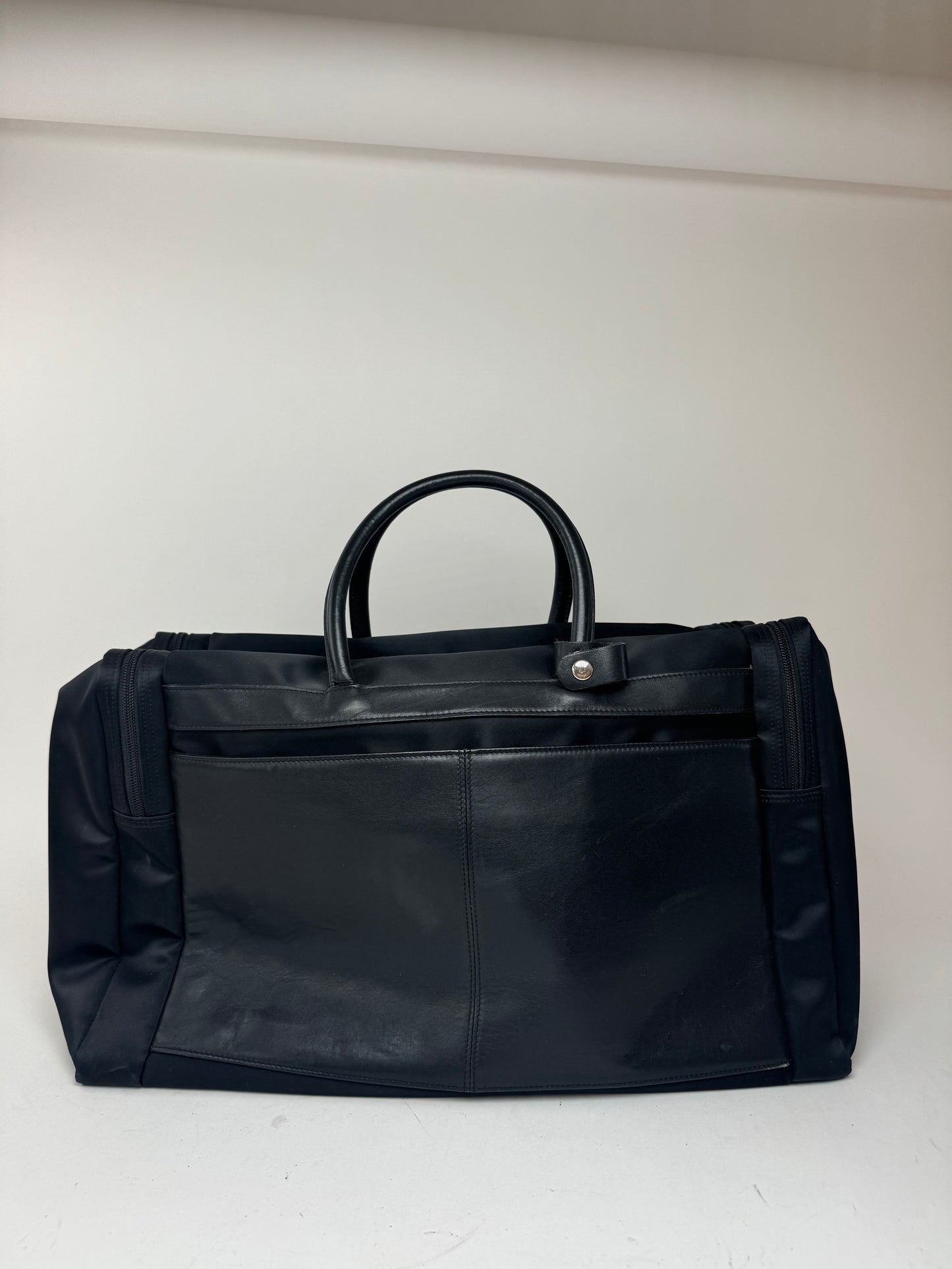 Sac de sport vintage Issey Miyake en cuir polyester noir