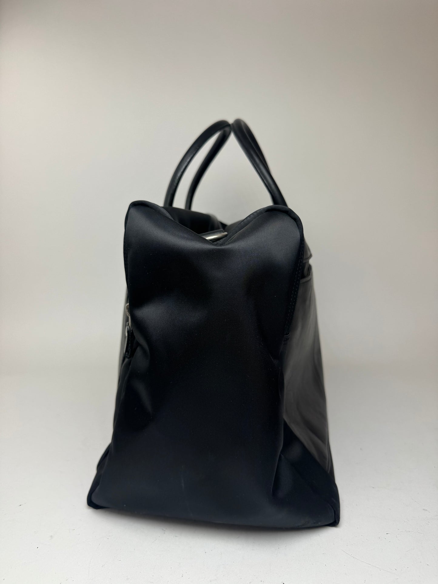 Sac de sport vintage Issey Miyake en cuir polyester noir