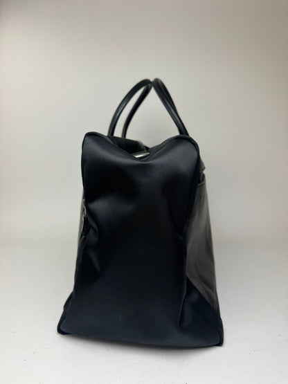 Sac de sport vintage Issey Miyake en cuir polyester noir