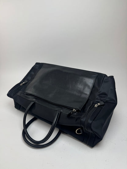 Sac de sport vintage Issey Miyake en cuir polyester noir