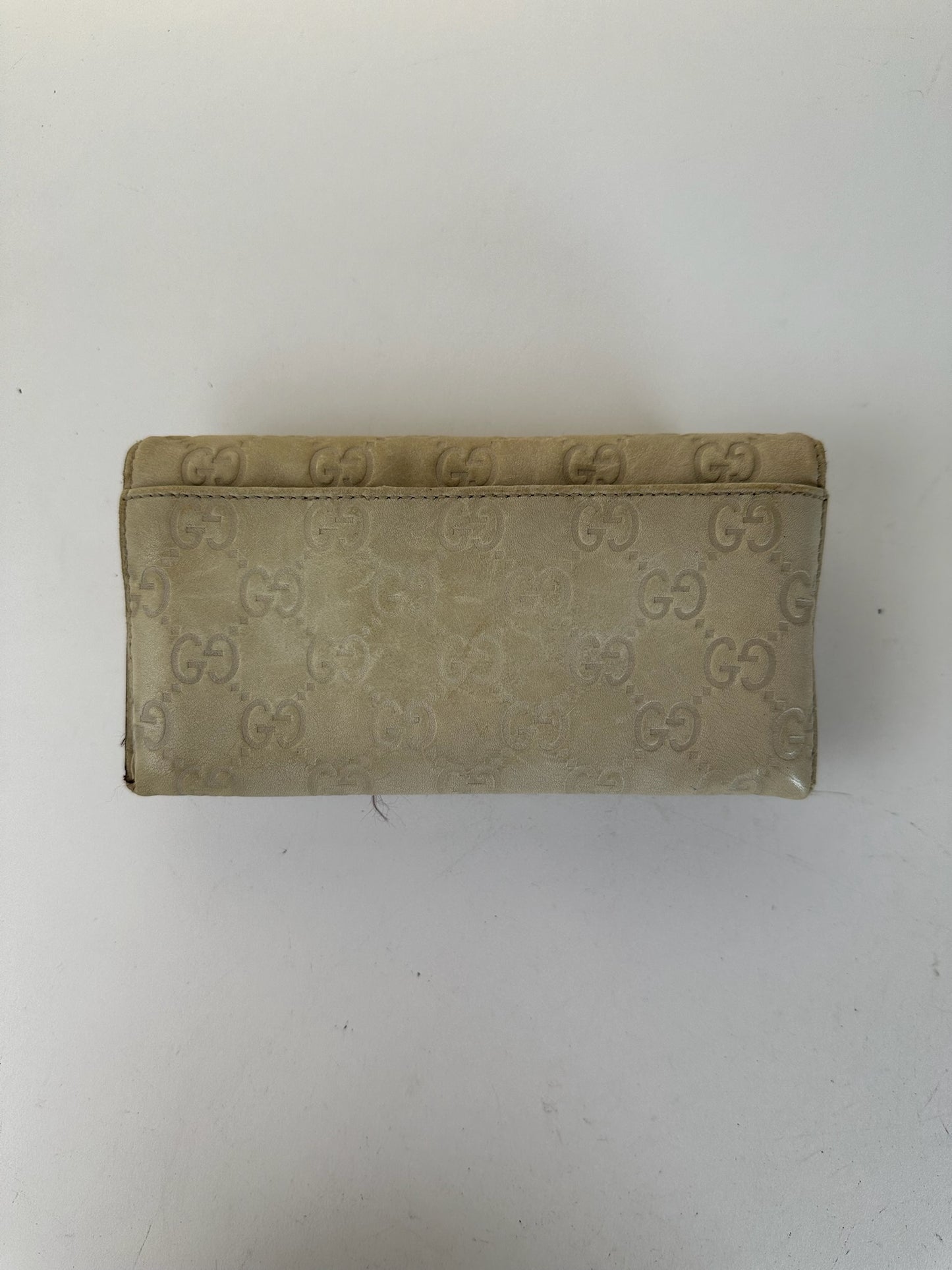 Vintage Gucci Monogramm Leather wallet white