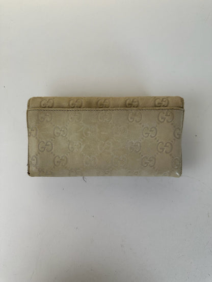 Vintage Gucci Monogramm Leather wallet white
