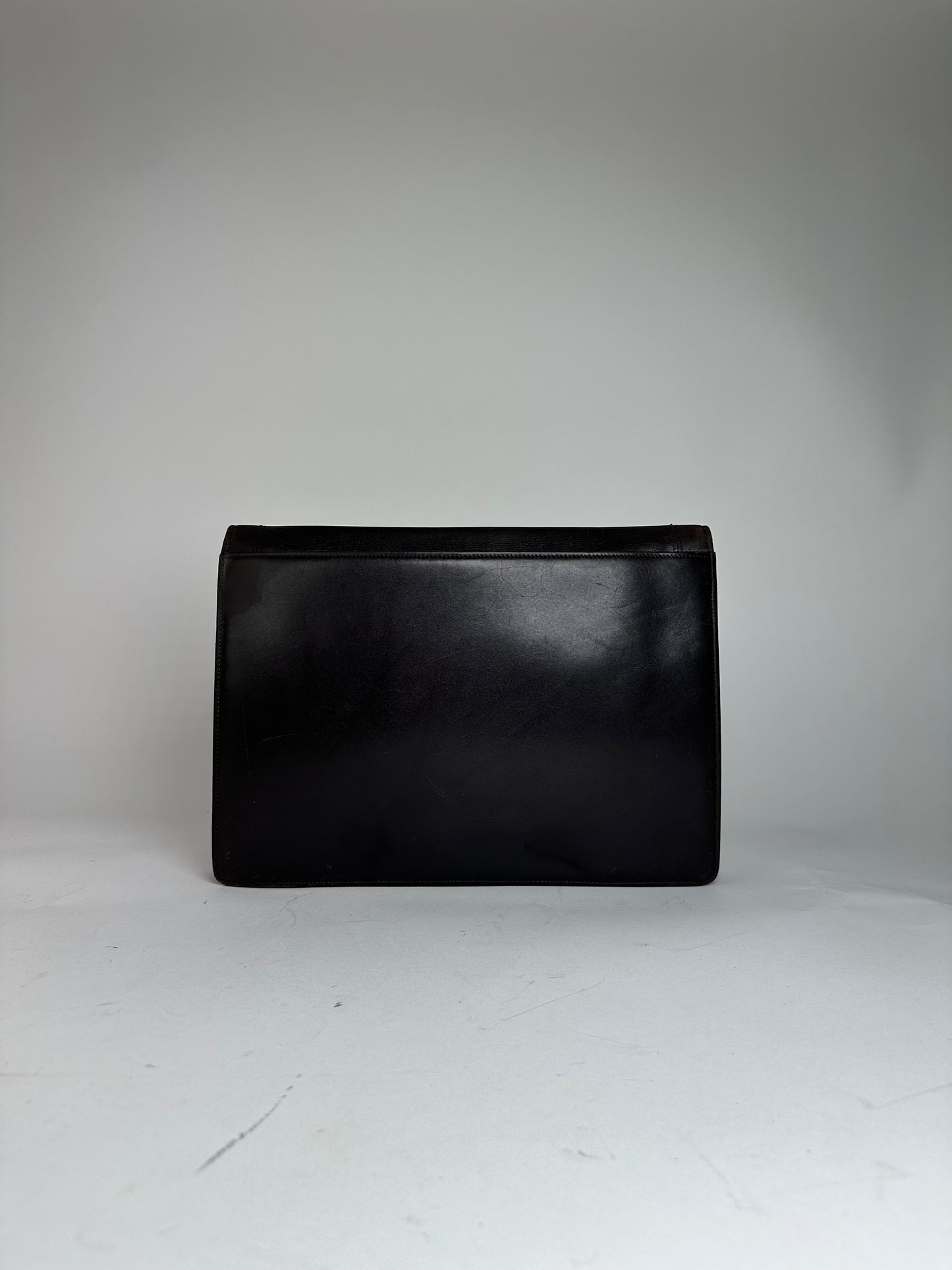 Vintage Givenchy Leather Clutch Big Brown