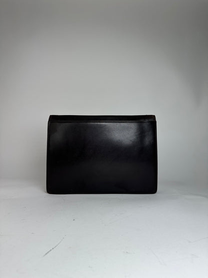 Vintage Givenchy Leather Clutch Big Brown