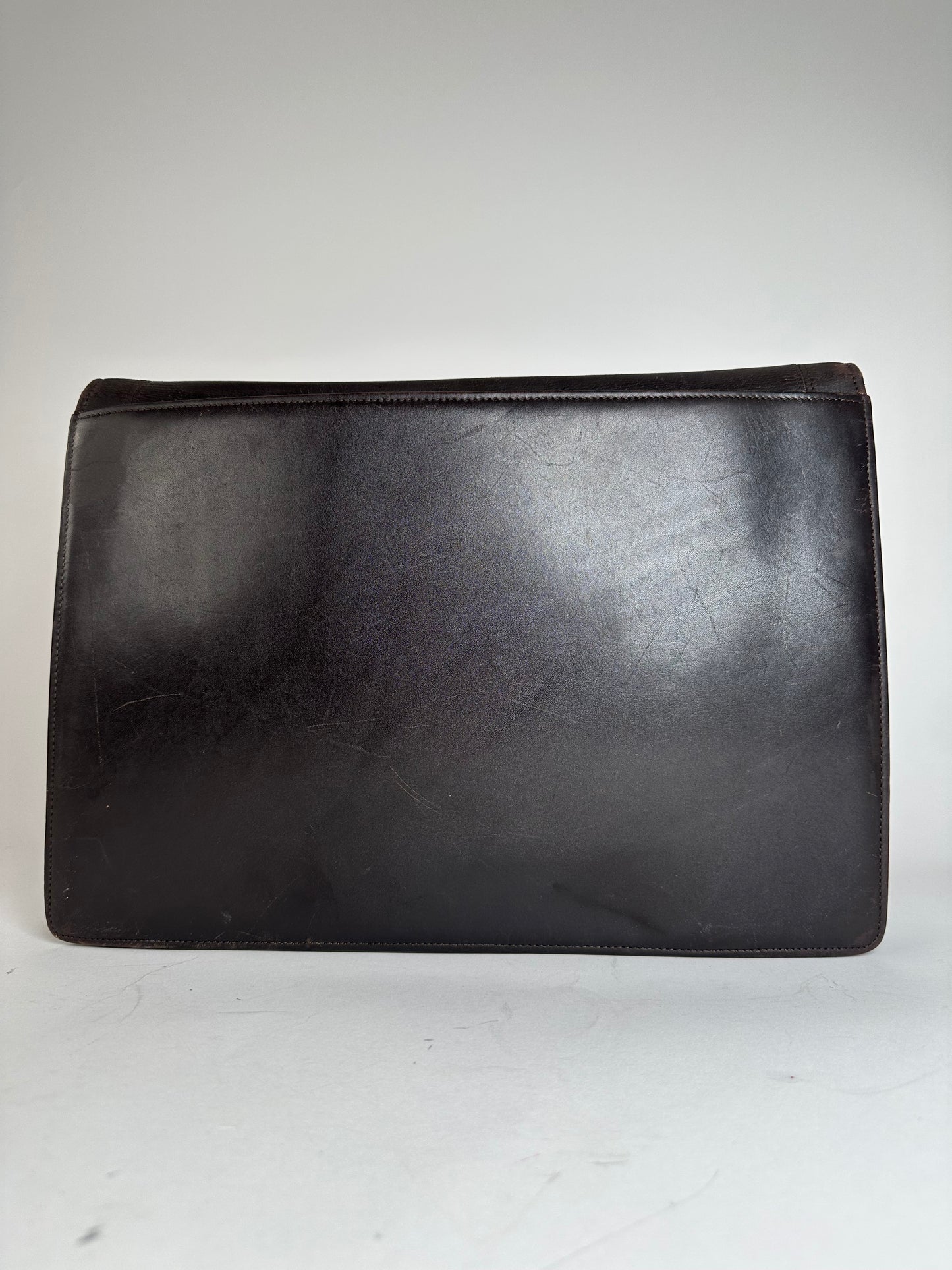 Vintage Givenchy Leather Clutch Big Brown