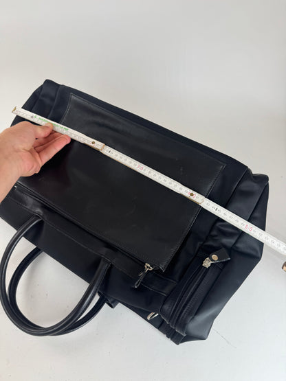 Sac de sport vintage Issey Miyake en cuir polyester noir