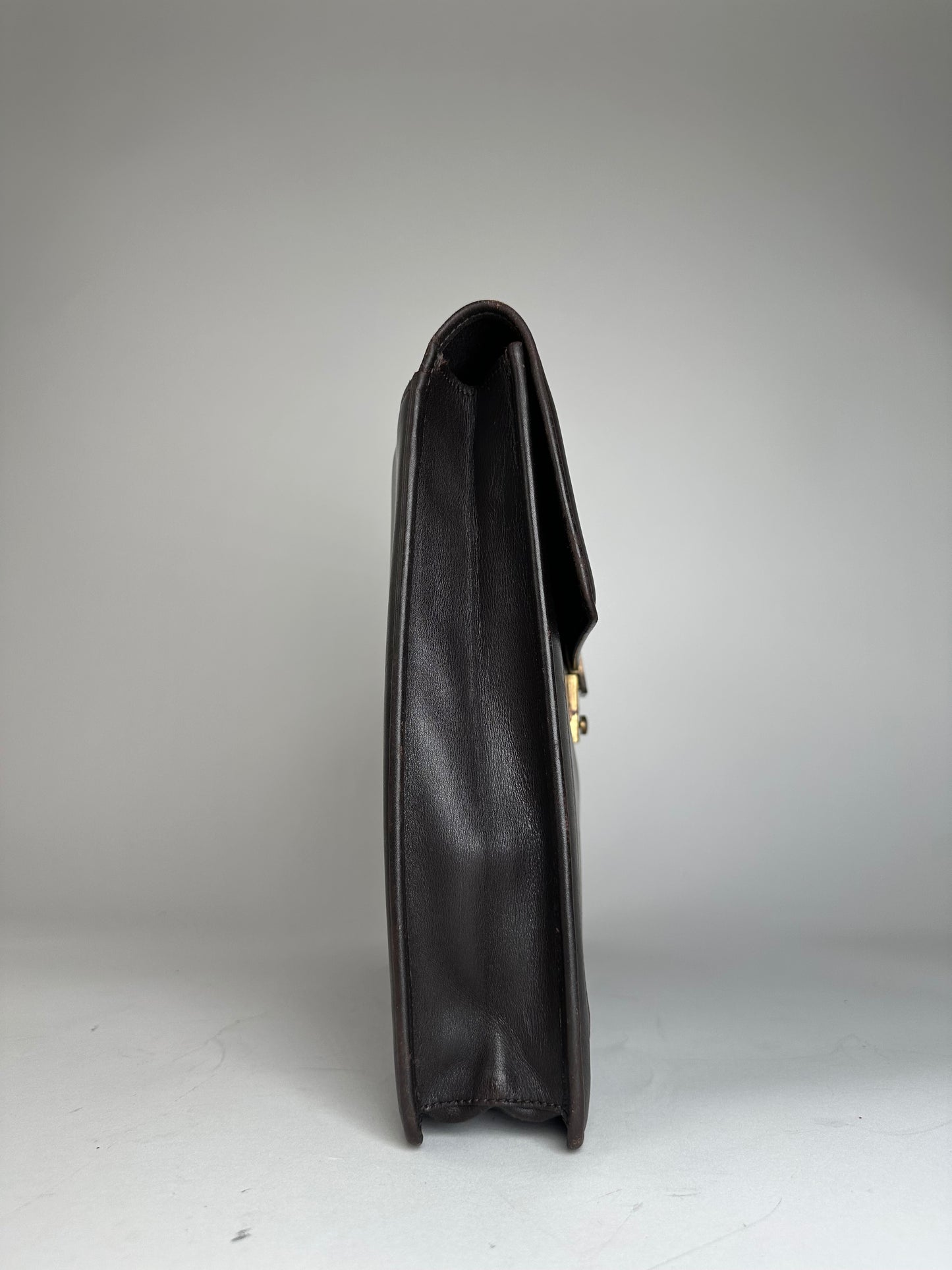 Vintage Givenchy Leather Clutch Big Brown