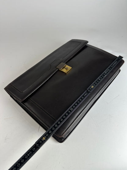 Vintage Givenchy Leather Clutch Big Brown
