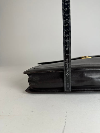 Vintage Givenchy Leather Clutch Big Brown