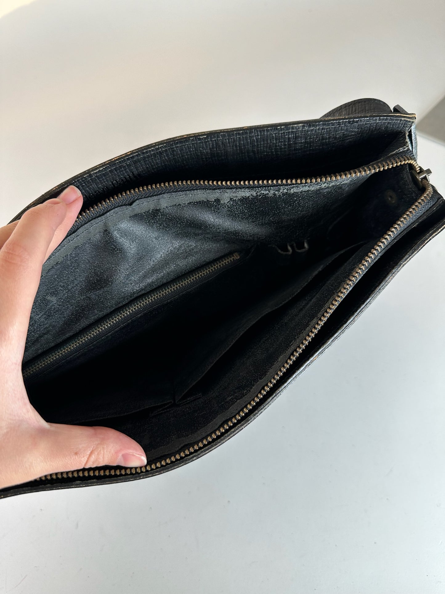 Vintage Jean Paul Gaultier Leather Bag Black