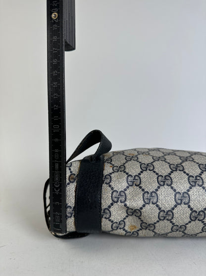 Vintage Gucci GG Supreme Cosmetic Case Beige Navy