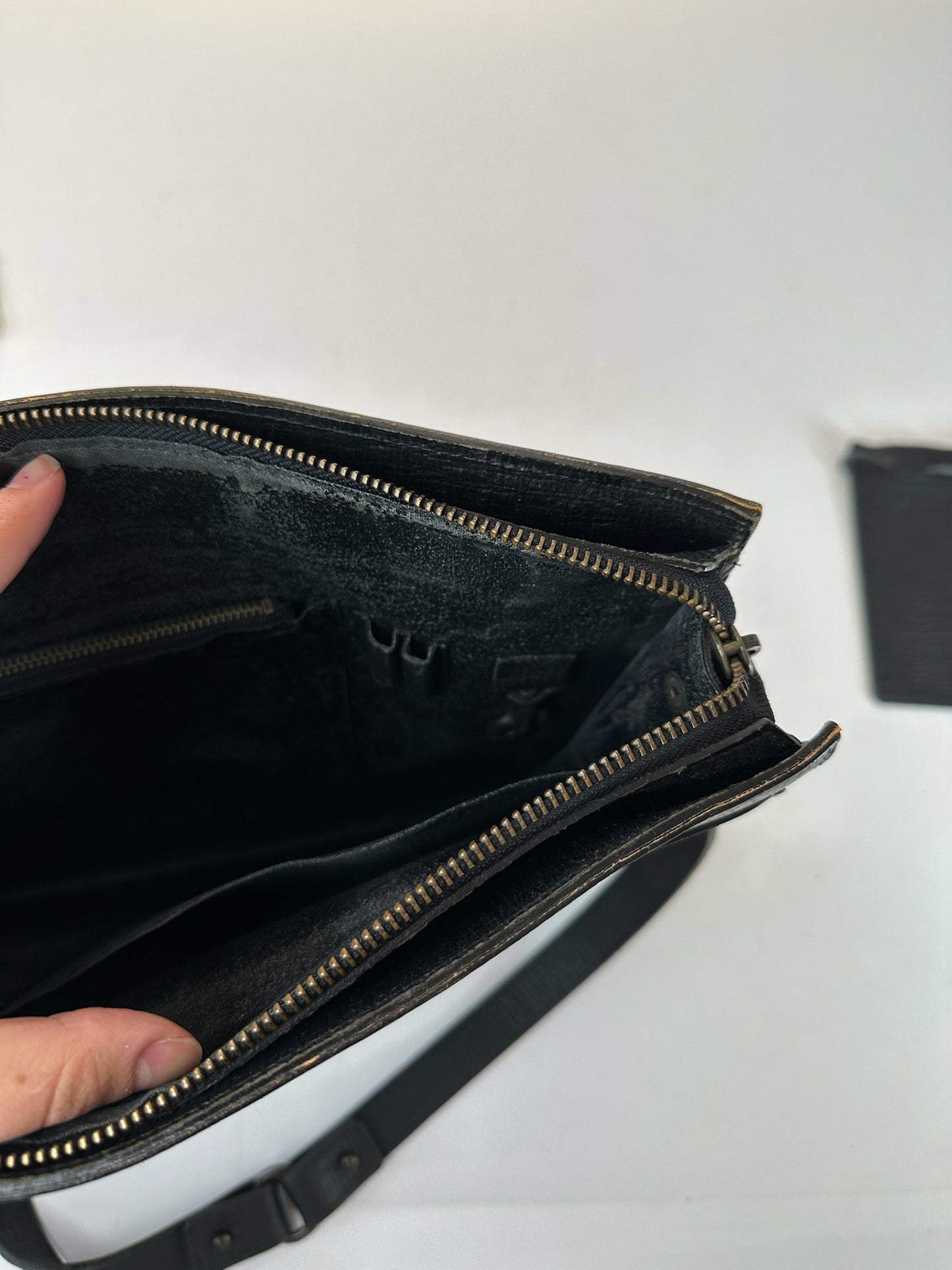 Vintage Jean Paul Gaultier Leather Bag Black