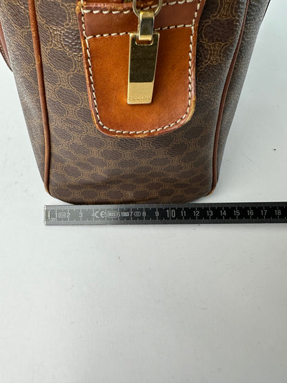 Vintage Celine Macadam Canvas Top-Handle Bag Late 1980s Brown