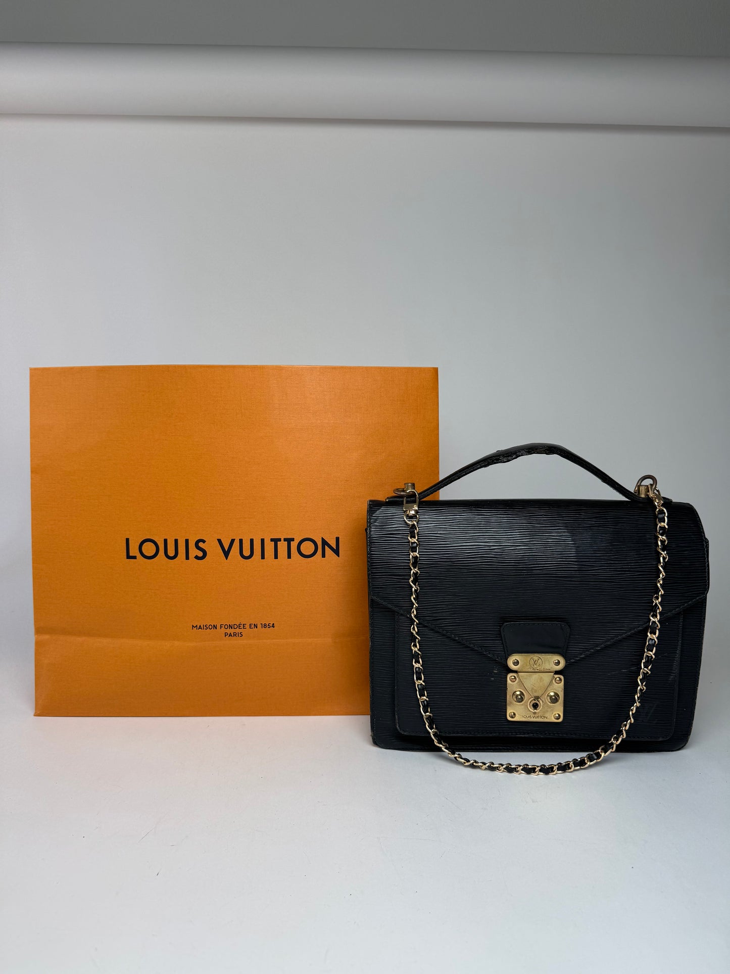 Vintage Louis Vuitton 2Way EPI Leather bag black