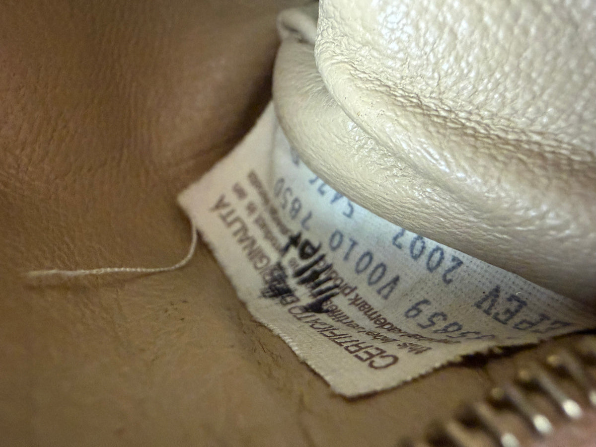 Vintage Bottega Veneta Intrecciato Woven Leather Pouch Cream