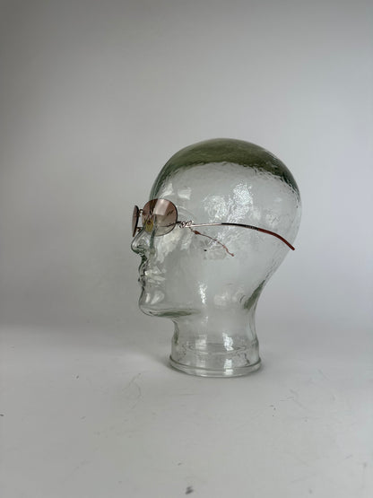 Vintage Loewe Madrid Rimless Sunglasses Purple Silver