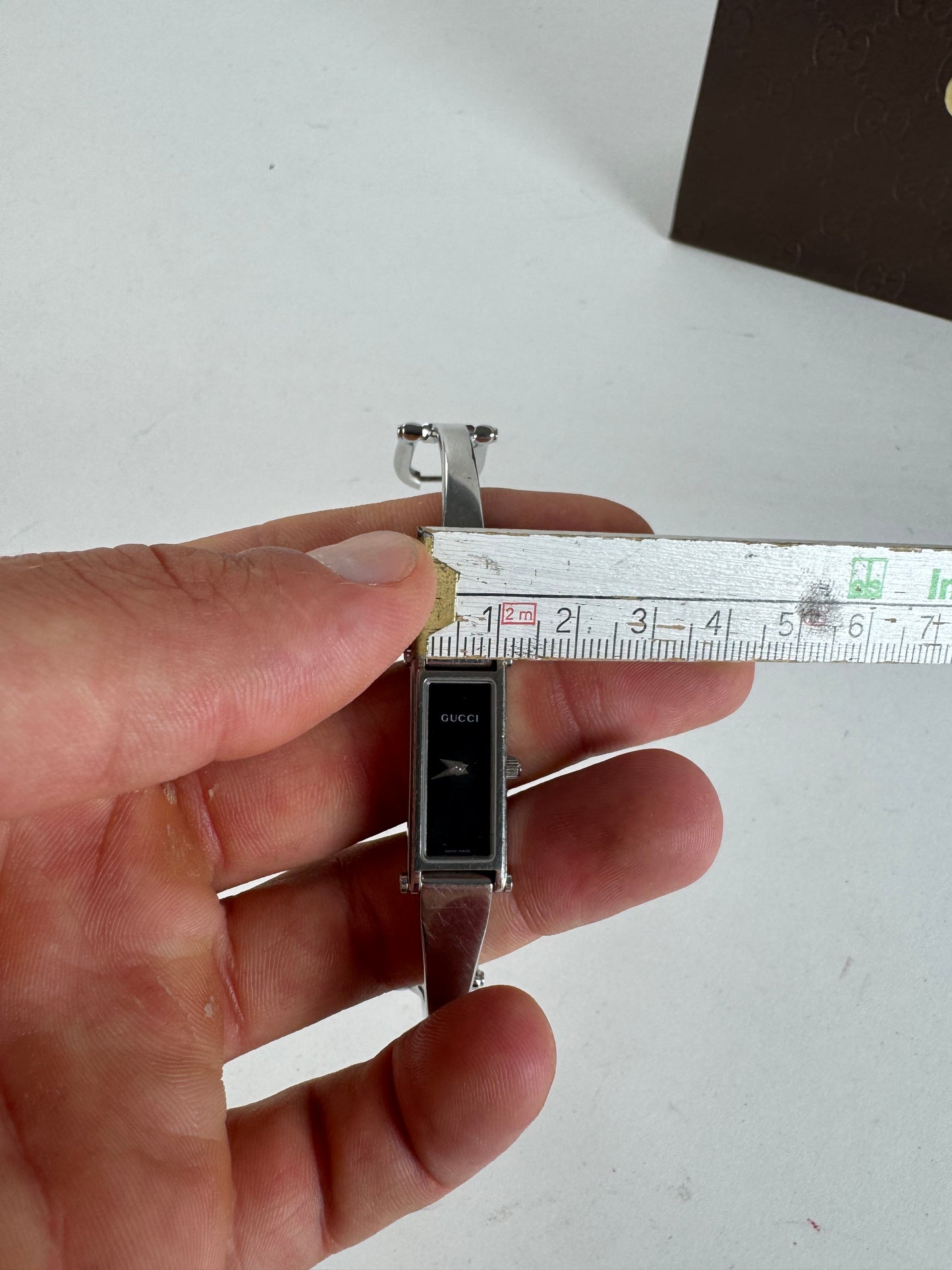 Montre Gucci vintage en acier avec mors de cheval argenté