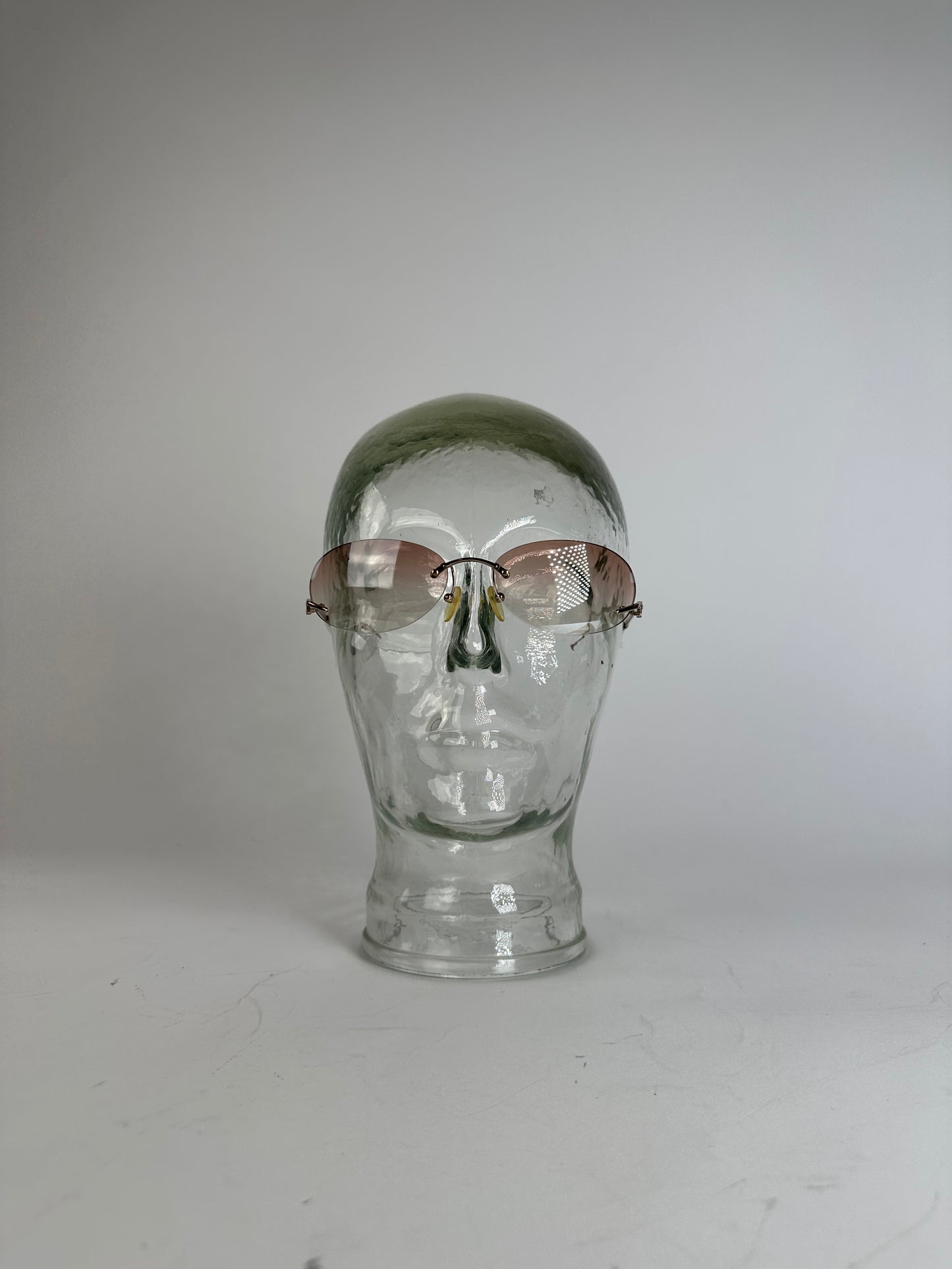 Vintage Loewe Madrid Rimless Sunglasses Purple Silver