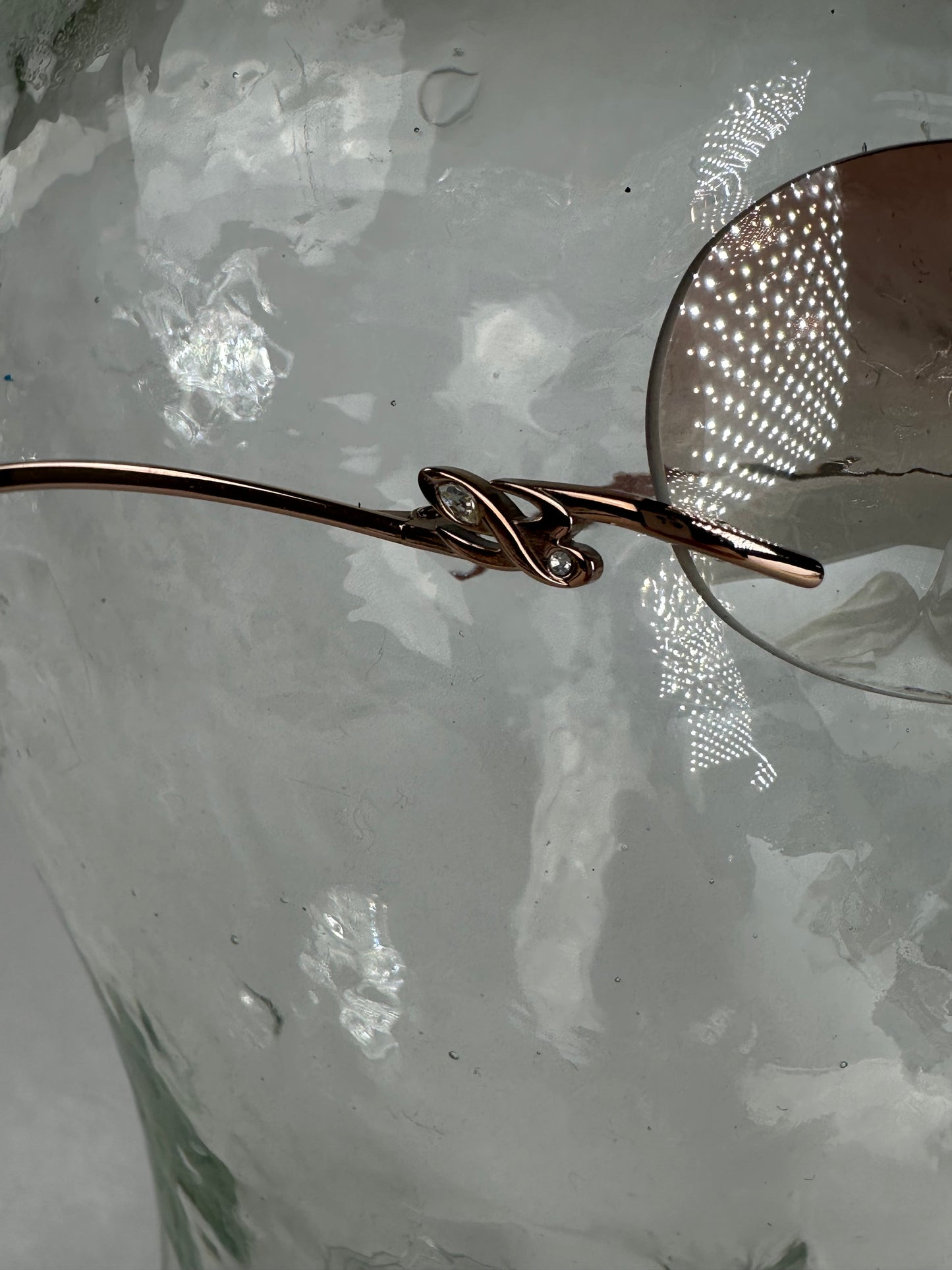 Vintage Loewe Madrid Rimless Sunglasses Purple Silver