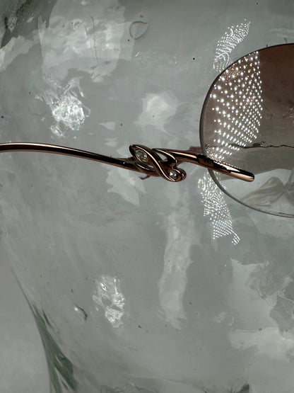 Vintage Loewe Madrid Rimless Sunglasses Purple Silver