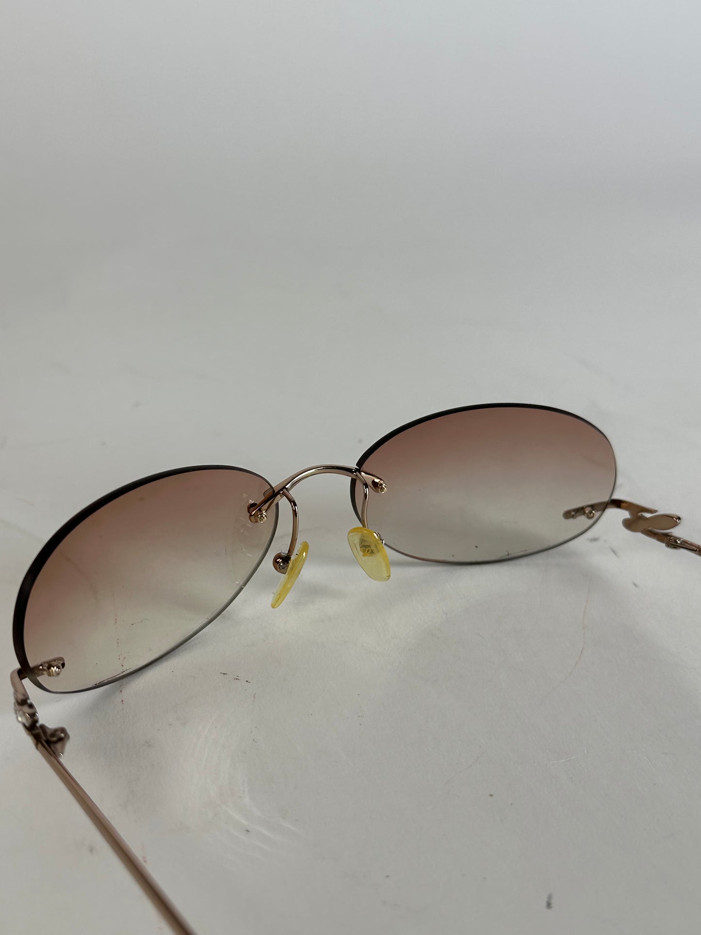 Vintage Loewe Madrid Rimless Sunglasses Purple Silver