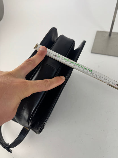 Sac vintage Givenchy en laine et cuir monogramme noir marron