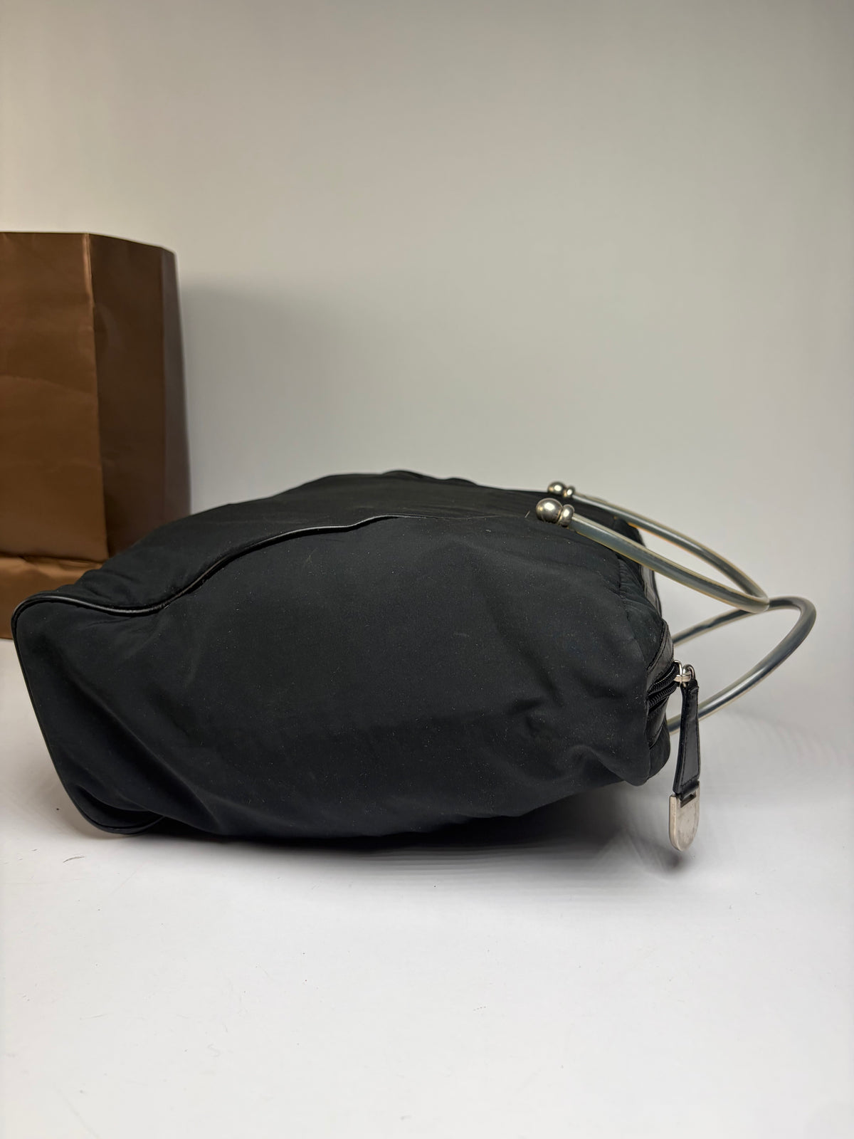 Vintage Loewe Structured Top-Handle Bag Early 2000s Black