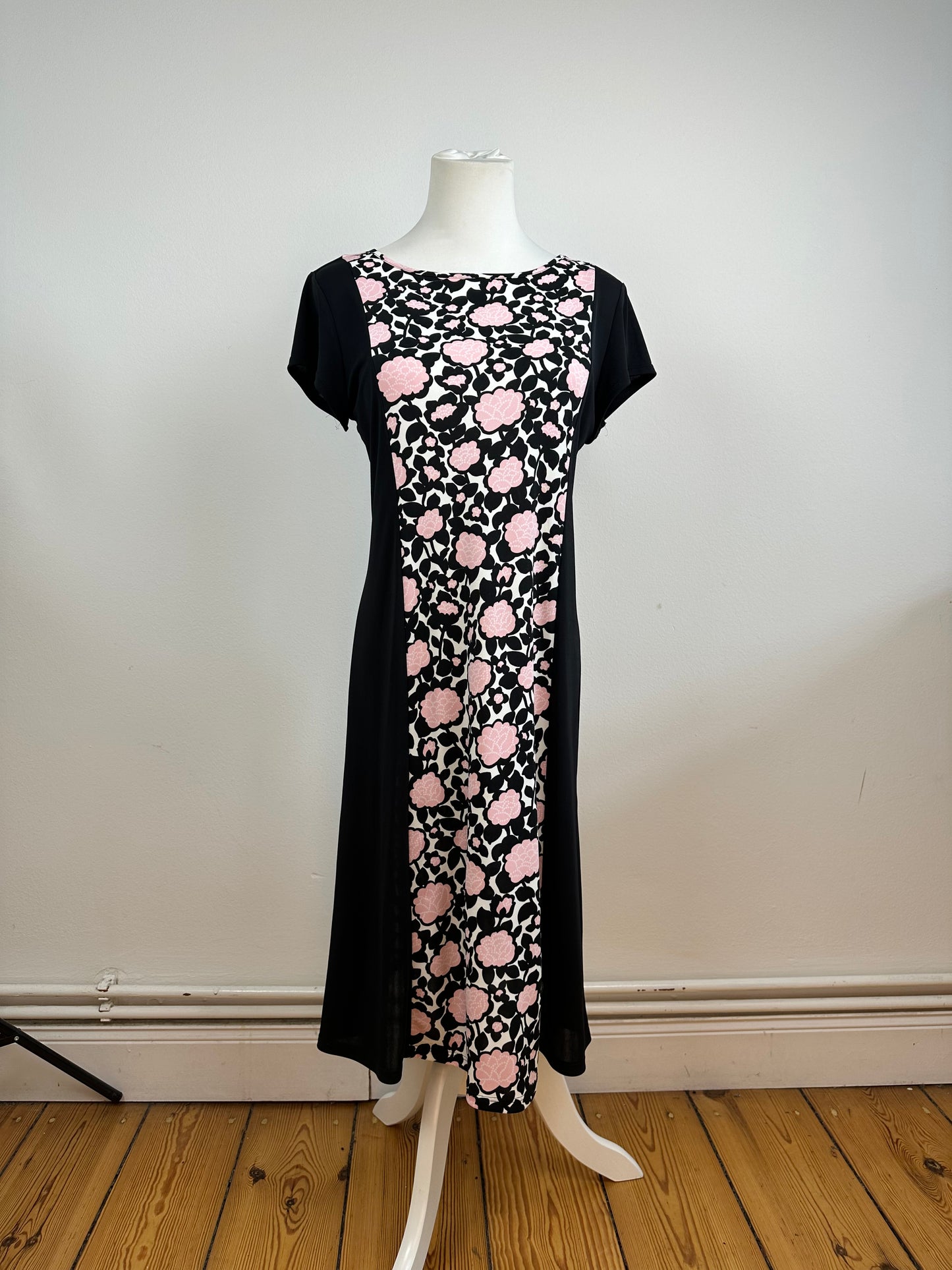 Vintage Courreges Abstract Dress black Pink M