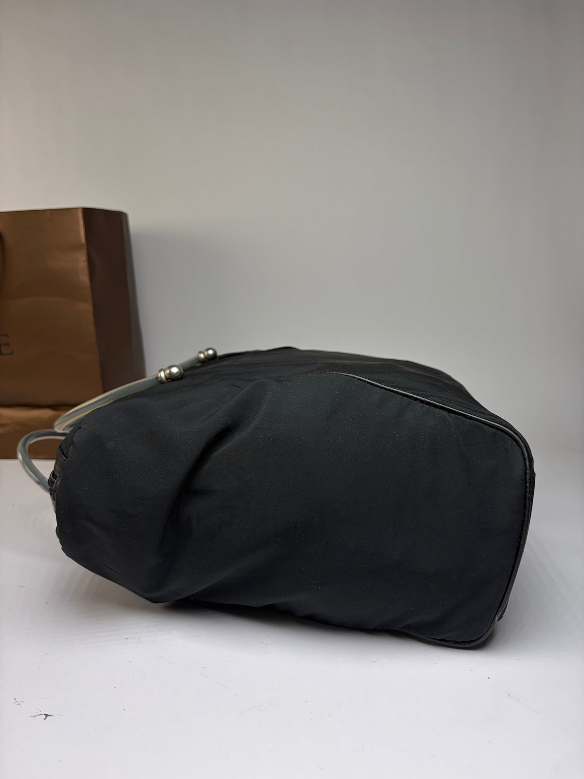 Vintage Loewe Structured Top-Handle Bag Early 2000s Black