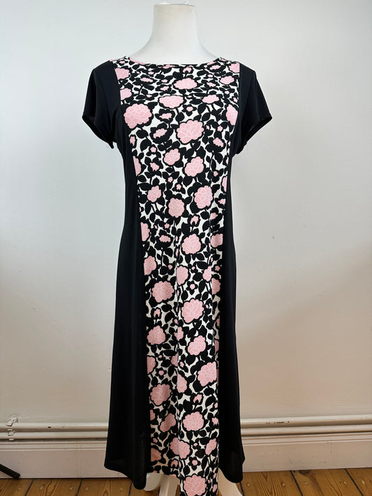 Vintage Courreges Abstract Dress black Pink M
