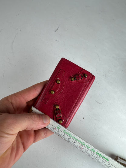 Vintage Balenciaga City Leather Key Holder red