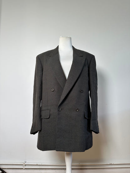 Vintage Balenciaga Men's Wool Blend Blazer Grey M