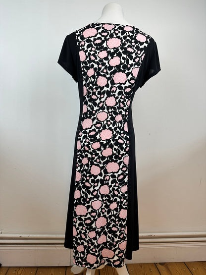Vintage Courreges Abstract Dress black Pink M