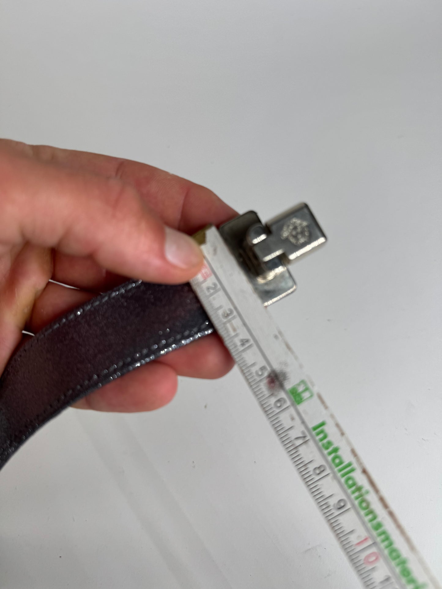 Vintage Gianni Versace Leather Belt silver sparkles