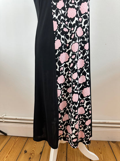 Vintage Courreges Abstract Dress black Pink M