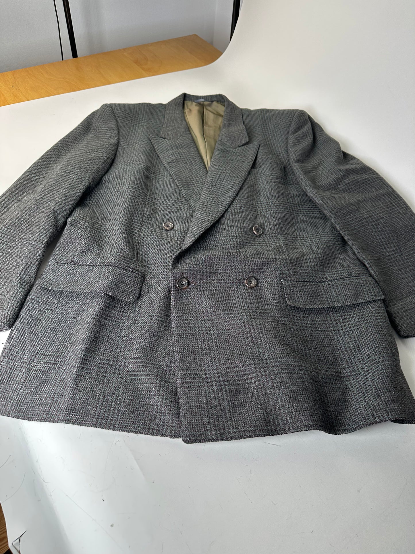Vintage Balenciaga Men's Wool Blend Blazer Grey M